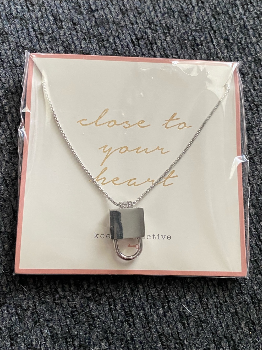 Beautiful padlock charm necklace